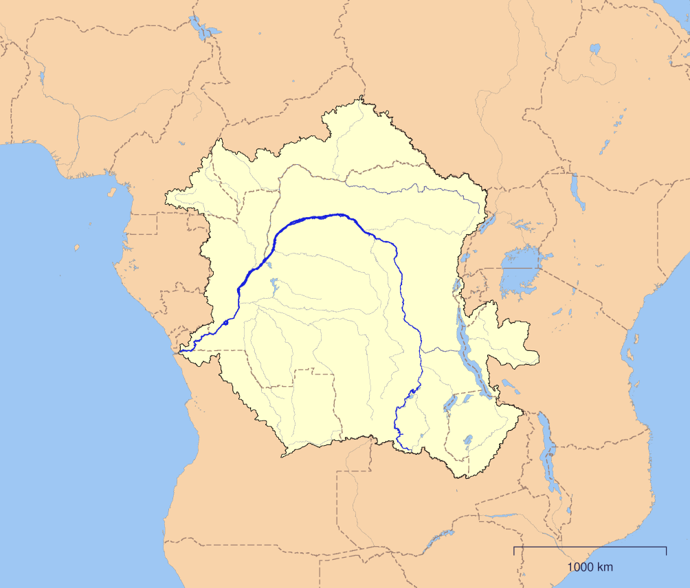Бассейн реки конго. Бассейн реки Конго на карте. Бассейн реки Конго на контурной. Граница бассейна реки Конго на карте.