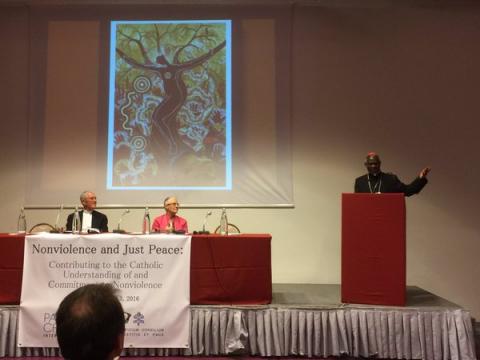 Cardinal Turkson addressed the #NVjustpeace2016 conference