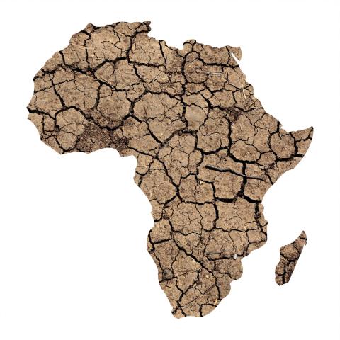 Graphic of Africa in drought