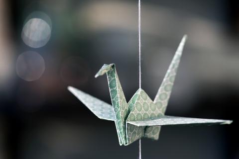 Origami peace crane via Pixabay