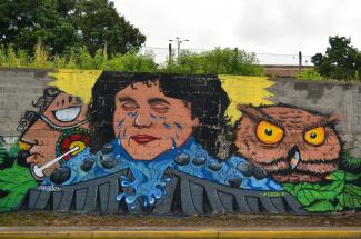 Street art of Berta Caceres in Tegucigalpa, Honduras available via Pixabay.
