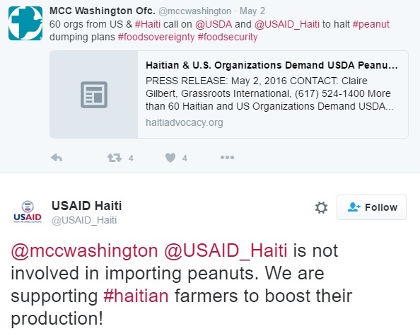 USAID Haiti office tweet