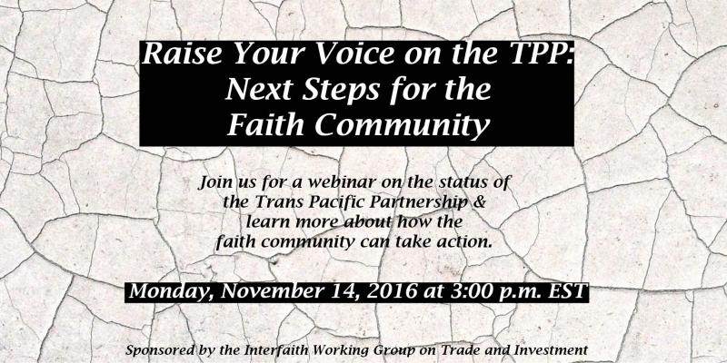 Webinar Raise your voice on the TPP details