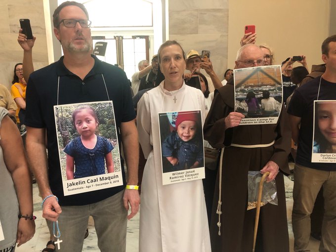 Demonstrators at the Catholic Day of Action for Immigrant Children