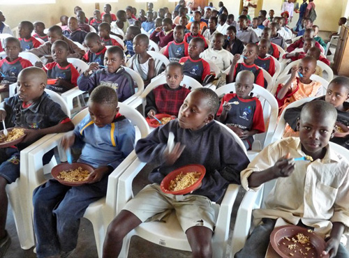 Children at the Mavambo Trust program in Zimbabwe