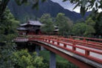 japanese house and bridge